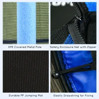 Soozier 5Ft Trampoline for Kids with Safety Enclosure Net, for 3-10 Years, Blue(m-6)