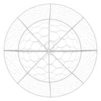 Outsunny 6 Pack Garden Cloches for Plants, 16" x 13" Metal Crop Cage, Plant Cages to Keep Animals Out, White(m-9)