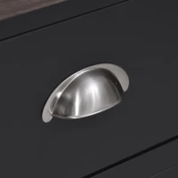 HOMCOM 66.5" Freestanding Kitchen Pantry Cabinet, Buffet with Hutch, Sliding Doors and Adjustable Shelves, Black(m-10)