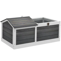 PawHut 34" Wooden Tortoise Habitat Tortoise Enclosure Indoor/Outdoor Use(m-11)