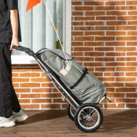 Soozier Bike Trailer, Bicycle Cargo Trailer with 12" Wheels, Reflective Strips, Outdoor Wagon Carrier with Aluminum Frame(m-8)