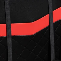 Vinsetto Racing Gaming Chair with RGB LED Lights, Adjustable Height, Gamer Office Chair, Computer Desk Chair, Black/Red(m-9)