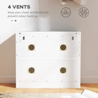 HOMCOM Shoe Storage with Seat, Upholstered Hallway Bench, Shoe Bench with Flip Drawer and Vent for 5 Pairs of Shoes(m-9)