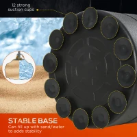 Soozier Freestanding Boxing Punch Bag Stand, Height Adjustable, with Fillable Base, Absorption Springs, Suction Cups(m-5)