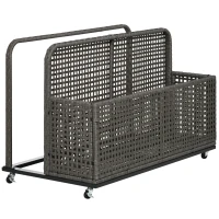 Outsunny Pool Float Storage, Pool Caddy, with Wheels, 43.25" L x 22.5" W x 28" H, Light Gray(m-11)