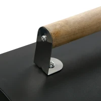 Outsunny Portable Outdoor Charcoal BBQ Grill, Tabletop Folding Barbecue Grill BBQ Heat Smoker with Handle, Black(m-9)