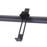 Outsunny Adjustable Balcony Hanging Railing Table, Metal Mounting Mini Wall Desk Storage Rack, Outdoor Flower Stand Serving Table Half Round, Grey(m-10)