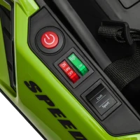 Aosom 24V 7.5 MPH Electric Go Kart with Adjustable Seat, Slow Start, Green(m-9)