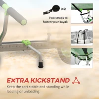 Soozier Kayak Cart Dolly Kayak Cart with Adjustable Width Green(m-5)