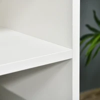 HOMCOM Modern TV Stand Cabinet for TVs up to 60 Inches with Storage Shelf, Cable Hole, Home Entertainment Unit Center, for Living Room Bedroom, White(m-10)