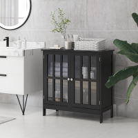 kleankin Kitchen Buffet Cabinet with 2 Doors, Modern Sideboard for Dining Room, Hallway, Living Room, Black