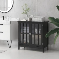 kleankin Kitchen Buffet Cabinet with 2 Doors, Modern Sideboard for Dining Room, Hallway, Living Room, Black(m-1)