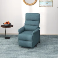 HOMCOM Lift Chair for Elderly, Power Chair Recliner with Remote Control, Side Pockets for Living Room, Blue(m-8)