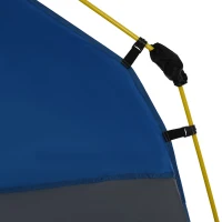 Outsunny 4 Person Pop Up Camping Tent Quick Setup Automatic Hydraulic Family Travel Tent w/ Windows Doors Carry Bag, Blue(m-8)