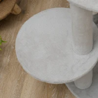 PawHut 73.5" Cat Tree Tower with Scratching Posts, Condos, Bed, Multi-Level Platforms, Toy Balls, for Indoor Cats, Light Grey(m-9)