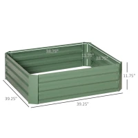 Outsunny 2pc 29" Elevated Herb & Vegetable Planting Box Kit w/ Versatile Uses, Green(m-3)