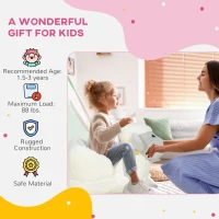 Qaba Baby Rocking Horse Lamb with Seat Belt, Sounds & Pedals for Kids 18-36 Months, Gray(m-8)