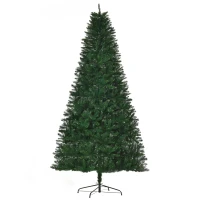 HOMCOM 8FT Artificial Christmas Tree Holiday Indoor Home Xmas Decoration for Party, with Foldable Base, Green(m-2)