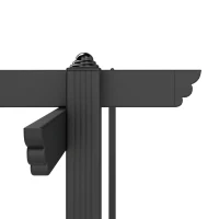 Outsunny 13' x 13' Aluminum Retractable Pergola Canopy, Outdoor Pergola for Garden, Patio, Backyard, Deck, Brown(m-9)