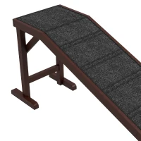 PawHut Dog Ramp for Bed, Pet Ramp for Dogs with Non-Slip Carpet and Top Platform, 74" x 16" x 25", Brown(m-8)