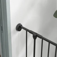 PawHut Dog Playpen DIY Adjustable, Puppy Play Pen Dog Fences Indoor with Automatically Close Lock, Pet Door for Doorway Stair, Fireplace Christmas Tree Barrier, 6-Panel, 35''H(m-9)