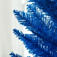 HOMCOM 7FT Decorated Christmas Tree, Pencil Christmas Tree with 499 Realistic Branch Tips and Plastic Stand, Blue(m-9)