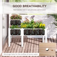 Outsunny 46'' x 34'' x 33'' Elevated Planter Box with Legs, DIY Wooden Raised Garden Bed with Non-woven Liner, Freestanding Plant Stand for Vegetables, Herb and Flowers(m-5)