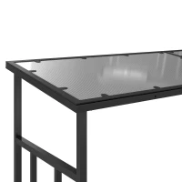 Outsunny 6ft Outdoor Firewood Rack with Cover and Polycarbonate Roof, 4400 lbs Load Wood Storage Holder, Outdoor Log Rack(m-9)