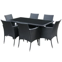 Outsunny Garden Dining Set with Cushions(m-13)