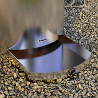 Outsunny 2-in-1 Smokeless Firepit, Stainless Steel Bonfire Stove with Poker and Ash Tray for Backyard, Patio, Picnic, Silver(m-9)