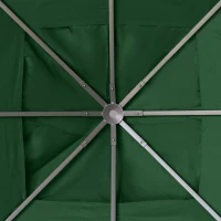 Outsunny 10' x 10' Square Gazebo Canopy Replacement UV Protected Top Cover Sun Shade Green(m-10)