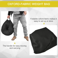 Outsunny 19" Round Patio Umbrella Base Weight Sand Bag Weather Resistant Garden Parasol Weight Base Stand Holder Weights  w/ Scoop Up 88lbs Black(m-4)