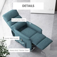 HOMCOM Lift Chair for Elderly, Power Chair Recliner with Remote Control, Side Pockets for Living Room, Blue(m-6)
