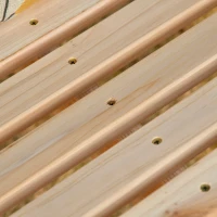 Outsunny 2 Seater Porch Swing Wooden Patio Swing Chair Seat with Cup Holder and Chains Outdoor Swing Bench for Garden Yard, Natural(m-7)