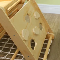 Qaba 7 in 1 Pikler Triangle Set with Ramp, Arch Ladder, for 18-48 Months, Multicolour(m-10)