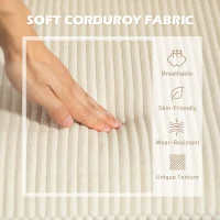 HOMCOM L Shaped Couch, L Shape Sofa with Chaise Lounge and Spring Cushion for Living Room, Bedroom, Beige(m-6)