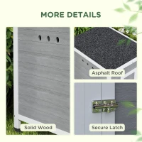 PawHut Wooden Duck Coop with Openable Roof, Removable Floor, Double Doors, Ramp, for 2-4 Ducks, Chickens, 25" x 32" x 30"(m-8)