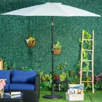 Outsunny 20 lb Heavy Duty Half Umbrella Base, Outdoor Concrete Umbrella Stand, Patio Half Round Base for Market Umbrella, Black(m-8)