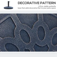 Outsunny Resin Round Patio Umbrella Stand Base Coated Pole Market Garden Umbrella Holder Parasol Holder Bronze(m-4)