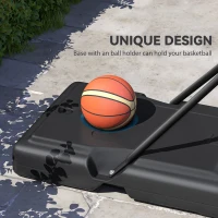 Soozier 5ft-10ft Height Adjustable Basketball Hoop Stand, Portable Basketball System with Wheels and 43" Backboard for Youth Junior(m-7)