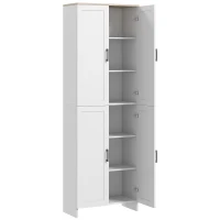 HOMCOM Freestanding Kitchen Pantry, 4-Door Kitchen Pantry Cabinet with Adjustable Shelves and Doors, White(m-11)