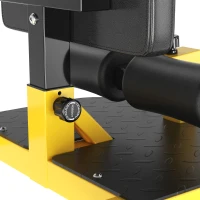 Soozier 3-in-1 Padded Push Up Sit Up Deep Sissy Squat Machine Home Gym Fitness Equipment, Yellow(m-9)