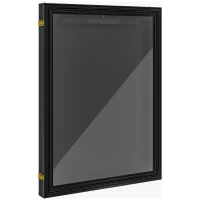 HOMCOM 24" x 32" Hockey Jersey Frame, Jersey Shadow Box for Basketball, Football, Baseball, Black(m-11)