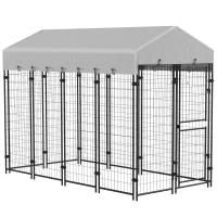 PawHut 7.8' x 4' x 6' Outdoor Dog Kennel with Waterproof Canopy, Large Door(m-11)