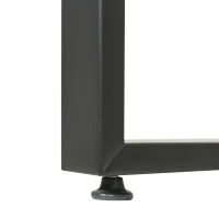 HOMCOM 86.5 Inch Two Person Desk Double Computer Table Writing Desk with Open Shelves Long Storage Workstation for Home Office Gray(m-9)