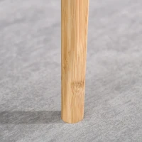 HOMCOM 2 Tier Coffee Table Bamboo Tea Table with Storage Shelf Sleek Rectangle Desk Wood Grain Living Room Home Furniture 39.25" x 19.75" x 19.75"(m-9)