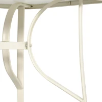 Outsunny 8 Pieces Patio Dining Set with Umbrella, 6 Chairs and Table, Cream White(m-9)