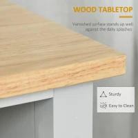 HOMCOM Wooden Rolling Kitchen Island on Wheels,  Kitchen Cart with Drawer for Dining Room, Grey(m-5)