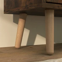 HOMCOM Shoe Storage Cabinet with 4 Flip Drawers and Adjustable Shelf, Shoe Cabinet for 8-16 Pairs of Shoes, Rustic Brown(m-10)