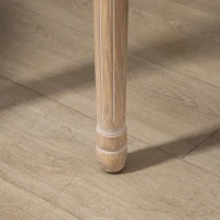 HOMCOM French-Style Upholstered Dining Chair Set, Armless Accent Side Chairs with Rattan Backrest and Linen-Touch Upholstery, Set of 2, Gray(m-9)